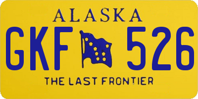 AK license plate GKF526