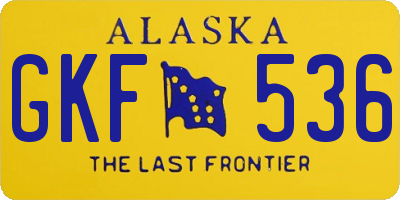 AK license plate GKF536
