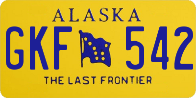 AK license plate GKF542