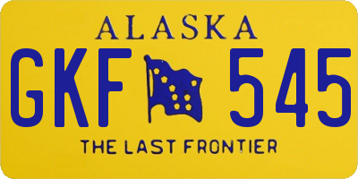 AK license plate GKF545