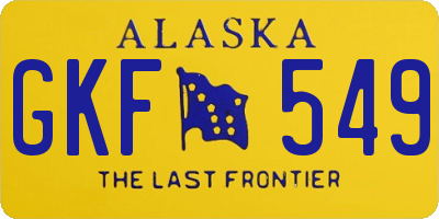 AK license plate GKF549