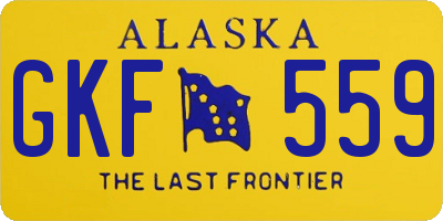 AK license plate GKF559