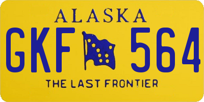 AK license plate GKF564