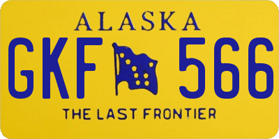 AK license plate GKF566