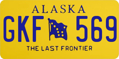 AK license plate GKF569