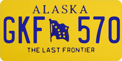 AK license plate GKF570