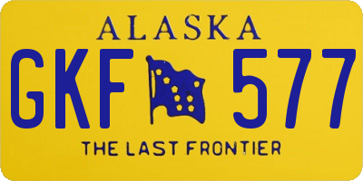 AK license plate GKF577