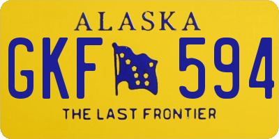 AK license plate GKF594