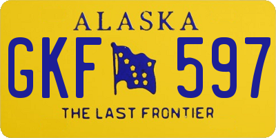AK license plate GKF597