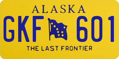 AK license plate GKF601