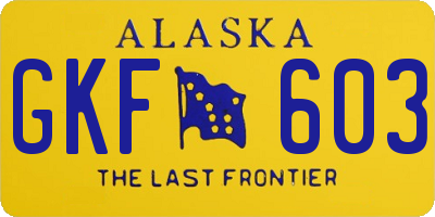 AK license plate GKF603