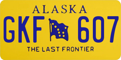 AK license plate GKF607