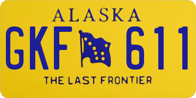 AK license plate GKF611