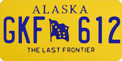 AK license plate GKF612