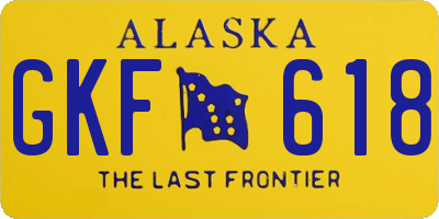 AK license plate GKF618