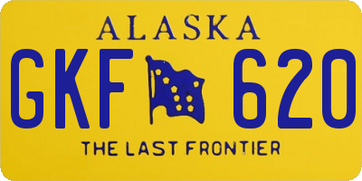 AK license plate GKF620