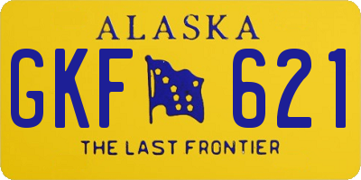 AK license plate GKF621