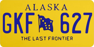 AK license plate GKF627
