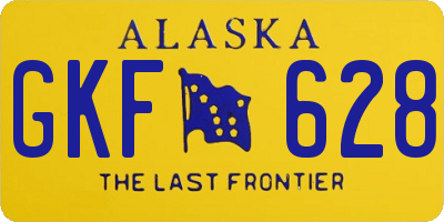 AK license plate GKF628
