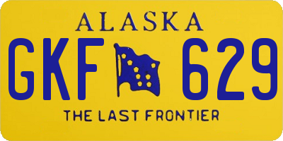 AK license plate GKF629