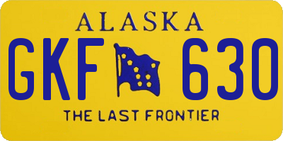 AK license plate GKF630