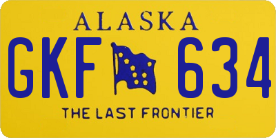 AK license plate GKF634