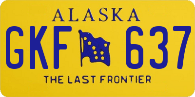 AK license plate GKF637