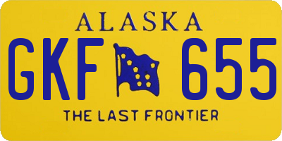 AK license plate GKF655