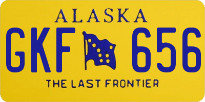 AK license plate GKF656