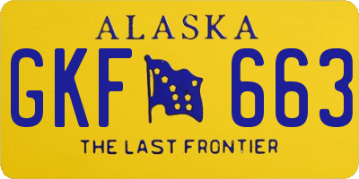 AK license plate GKF663