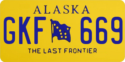 AK license plate GKF669