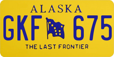 AK license plate GKF675
