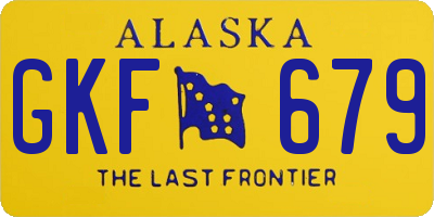 AK license plate GKF679