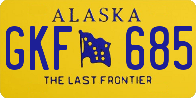 AK license plate GKF685