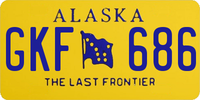 AK license plate GKF686