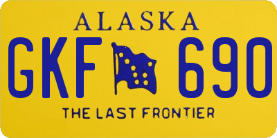 AK license plate GKF690