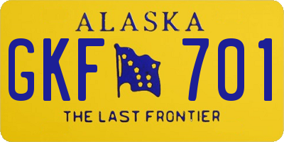 AK license plate GKF701