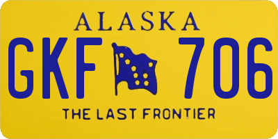 AK license plate GKF706