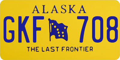 AK license plate GKF708