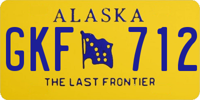AK license plate GKF712