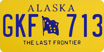 AK license plate GKF713