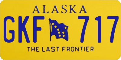 AK license plate GKF717