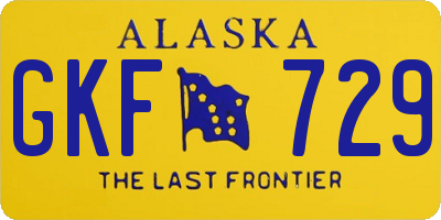 AK license plate GKF729