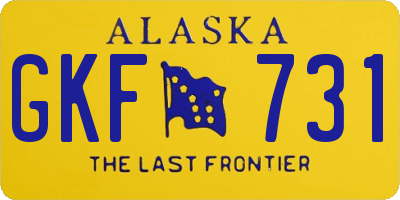 AK license plate GKF731