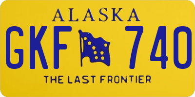 AK license plate GKF740