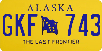 AK license plate GKF743