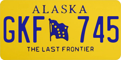 AK license plate GKF745