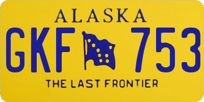 AK license plate GKF753