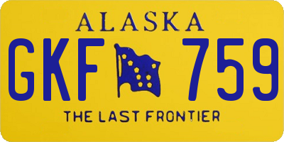 AK license plate GKF759