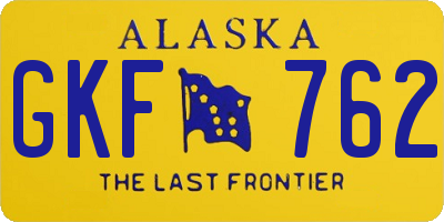 AK license plate GKF762